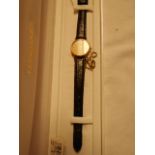 A ladies Longines 18ct gold wristwatch with box and certificate