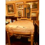 An early Georgian style gilt-wood bedroom chair,