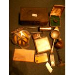 A mixed lot to include AA badge, silver plated cigarette case, lighter,