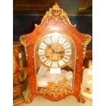 A late 20th C walnut cased bracket clock, decorated with marquetry inlay and ormolu mounts,