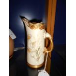 A Royal Worcester 1928 blush ivory tusk vase with floral decoration,