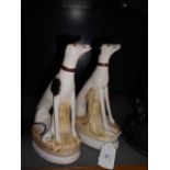 A pair of modern Staffordshire pottery 'Greyhounds'