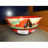A Clarice Cliff Bizarre 'Red Trees' bowl 6.