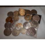A selection of crown coins