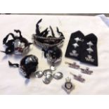 A quantity of London Fire Brigade chrome epaulets, two HM Prison Service epaulets,