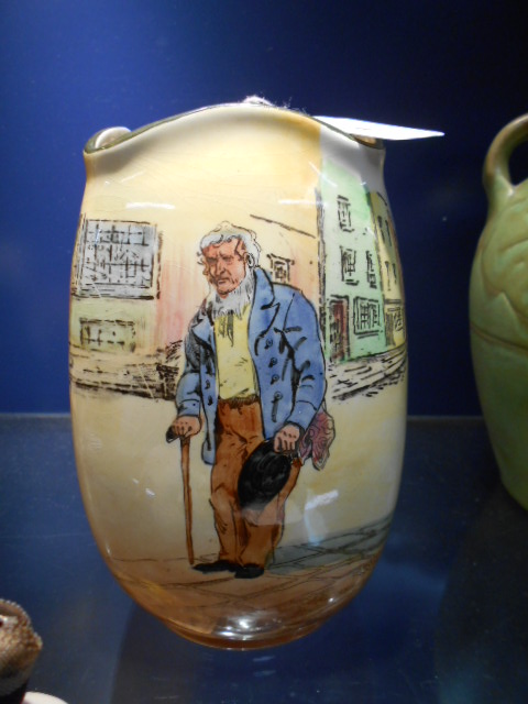 A Royal Doulton Dickens-ware vase 'Old Peggoty' D5175