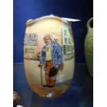A Royal Doulton Dickens-ware vase 'Old Peggoty' D5175