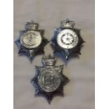 Three chrome police constabulary helmet badges for North Yorkshire,