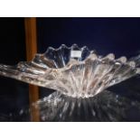 An Italian clear art glass centre piece of lobed form