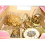 A box of vintage clock movements to include John Bennett London, Haller, J.J.S.