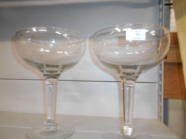Two over-sized champagne bowls