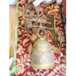 A 20th C brass external door bell inscribe 'Vocem Meam Avdet,