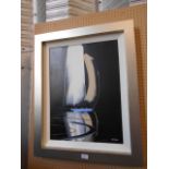 DUNCAN MACGREGOR abstract acrylic view of sailing yacht on water,