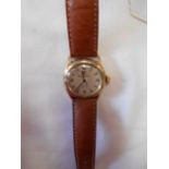 A Rolex Oyster Speedking Precision wristwatch having tan leather strap in working order No 6020