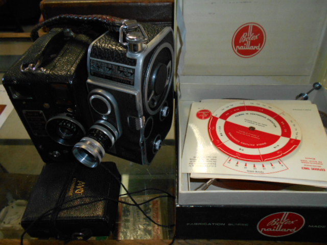 A vintage Zeiss Ikno 'Kinamo' camera an Eleitz Wetziar meter,