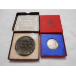 A German replica cased medal distributed to commemorate the sinking of the Lusitania on May 7th