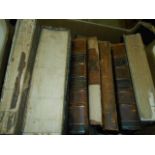 A quantity of antique books to include REV. HUSSEY 'Churches in the Counties of Kent' 1852, CAPT.