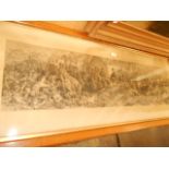 After DANIEL MACLISE panoramic steel engraving titled 'Wellington and Blucher Meeting after the