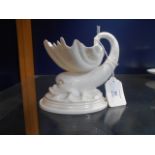 A Royal Worcester 'Dolphin' and shell figure