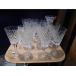 A selection of Waterford crystal glasses