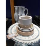 A selection of Rye Pottery items to include jug,