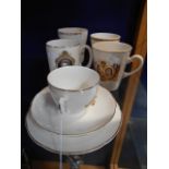 A small quantity of commemorative ware to include a Minton's 1937 Coronation of King George VI trio