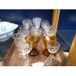 A small quantity of assorted vintage glasses