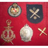 Embroidered naval gunners badge, gunners