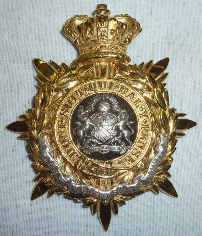 Manchester Regiment officer's gilt metal