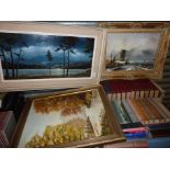 2 framed paintings by Charles Comber and 1 other