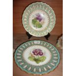 Pair of Copeland hand painted cabinet plates