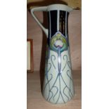 Moorcroft Peacock pattern tall vase ht approx. 24cm with impressed marks 'Moorcroft Made In England