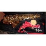 Cased Buffet Crampon Evette saxophone