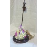 Royal Doulton table lamp mounted with figure of lady 'Chloe' HN1470