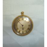 18ct gold cased ladies pocket watch with engine turned detail to the face and engraved scroll work
