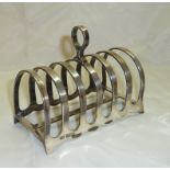 Six sectional Sheffield 1929 silver hallmarked silver toast rack makers mark FC