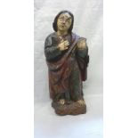 18thC Brazilian polychrome carving of St