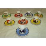 Set of eight limited edition Wedgwood Cl