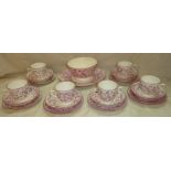 19th C lustre ware tea service comprisin