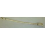 Early 19thC ivory scroll pointer carved