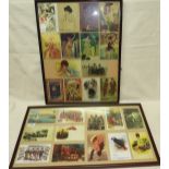 2 framed displays of various assorted ph