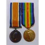 WWI pair comprising of war medal and victory medal awarded to '301721 PTE.A.BIDDLE.ESSEX.