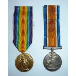 WWI pair comprising of British war medal and victory medal awarded to '53158 PTE.R.P.LEITCH R.