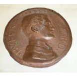 Scarce and unusual bronze plaque for 'Hubert Howard' (correspondence for the times rode in the