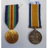 WWI pair comprising of British war medal and victory medal awarded to '419 WKR.V.G.ELAND O.M.A.A.