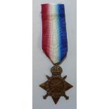 1914-15 star awarded to 20-17274 Private.W.