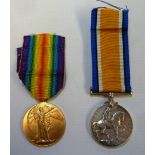 WWI pair comprising of war medal and victory medal awarded to J.46625 T.B.LAWSON ORD.R.