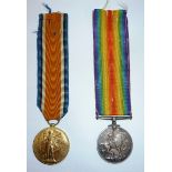 WWI pair comprising of British war medal and victory medal awarded to '1302ES G.W.POWDRILL ENGN.