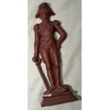 Cast metal doorstop in the form of The Duke Of Wellington