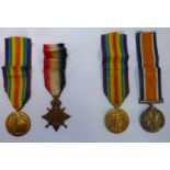 2 WWI groups awarded to brothers inc 1914 star and victory medal awarded to 3-7873 PTE.J.R.PEGG W.